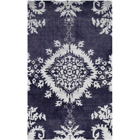 Safavieh Stone Wash Hand Knotted Rectangle RugDeep Purple 5 x 8 ft. STW235K-5
